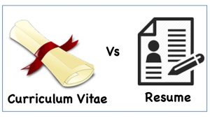 Difference Between CV and Resume